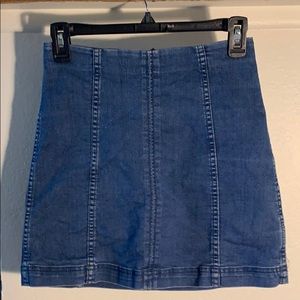 Free People Denim Mini Skirt